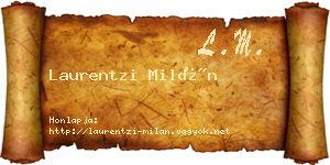 Laurentzi Milán névjegykártya